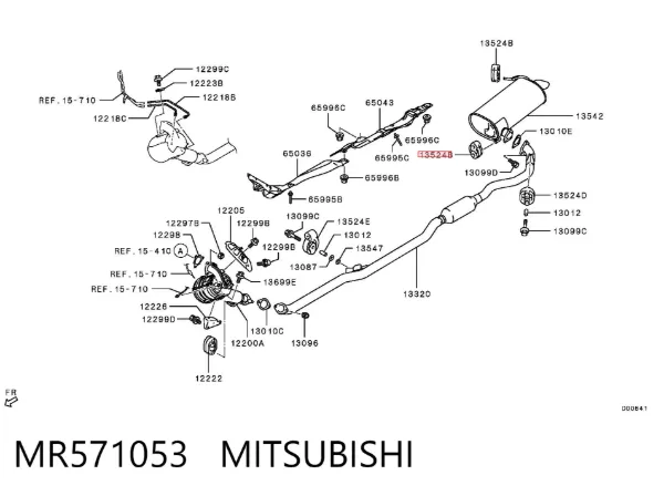 Poduszka mocowania tłumika MR571053 Mitsubishi