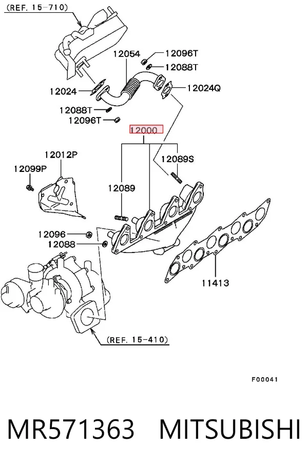 Kolektor wydechowy Mitsubishi Pajero SPORT I