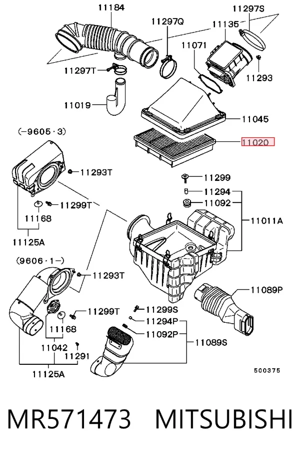 Filtr powietrza MR571473 Mitsubishi