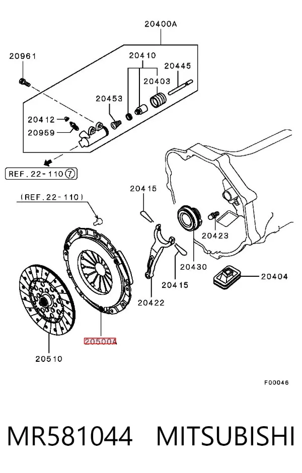 Docisk sprzęgła MR581044 Mitsubishi