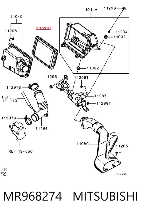 Filtr powietrza MR968274 Mitsubishi