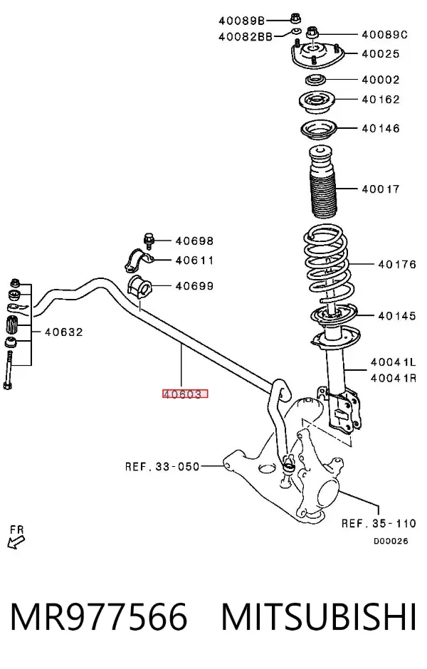Stabilizator przedni Mitsubishi Colt VI