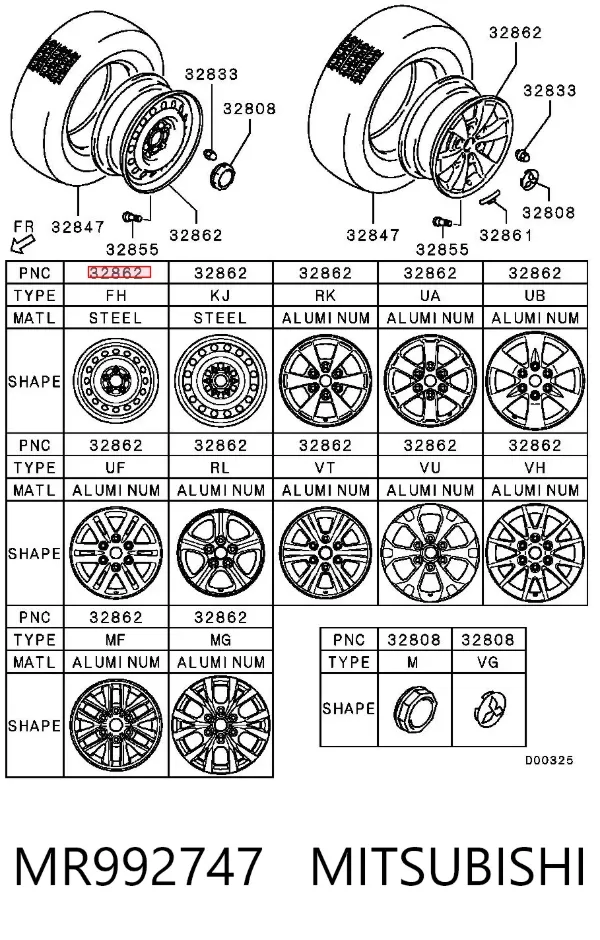 Felgi stalowe (kute) MR992747 Mitsubishi