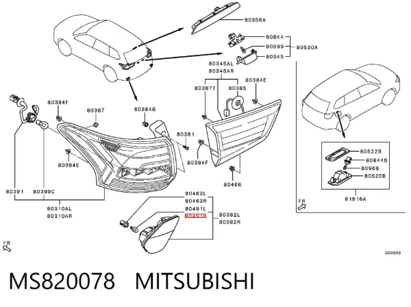 Żarówka MS820078 Mitsubishi