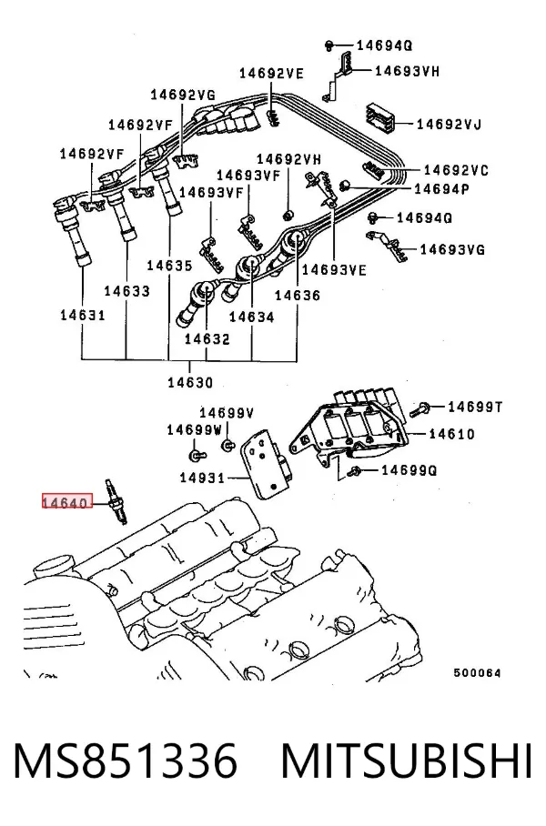 Świeca zapłonowa MS851336 Mitsubishi