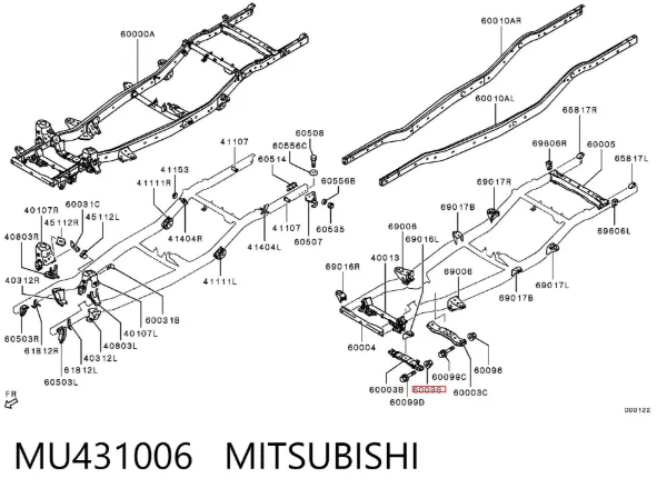 Śruba (nakrętka) mocowania MU431006 Mitsubishi