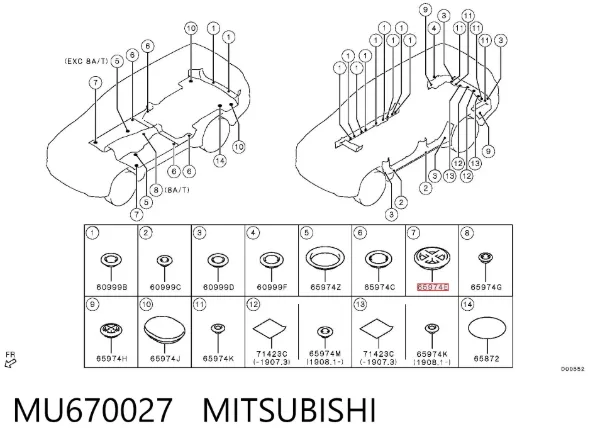 Wkładka dna nadwozia Mitsubishi L 200 IV