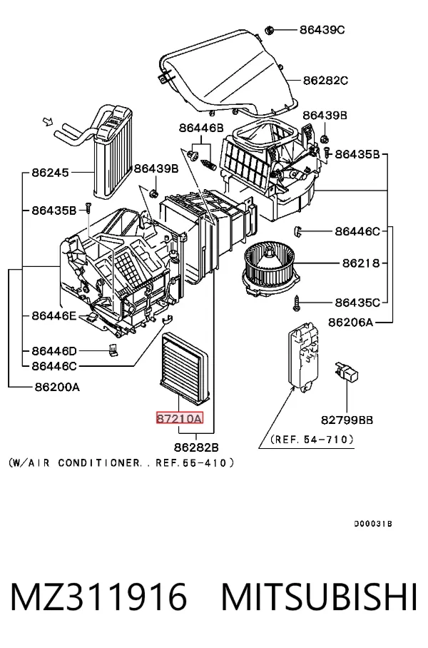 Filtr kabiny MZ311916 Mitsubishi