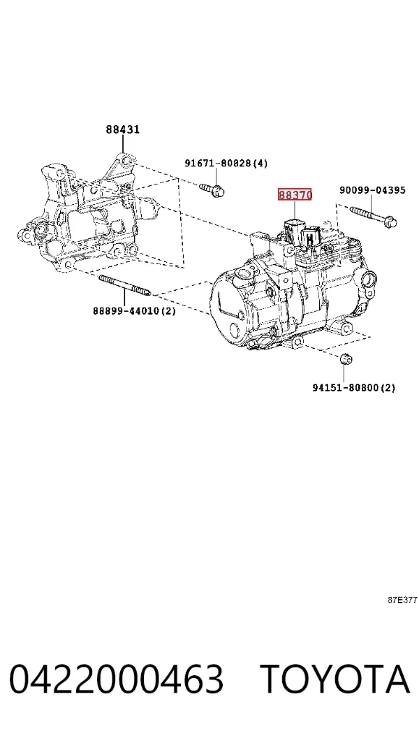 Sprężarka klimatyzacji 0422000463 Toyota