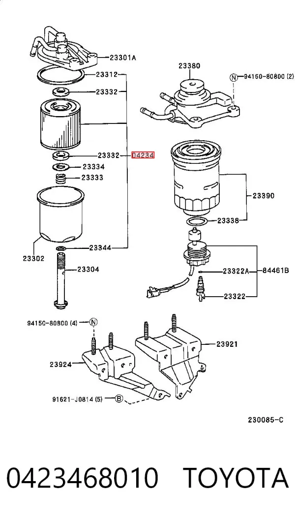 Filtr paliwa 0423468010 Toyota