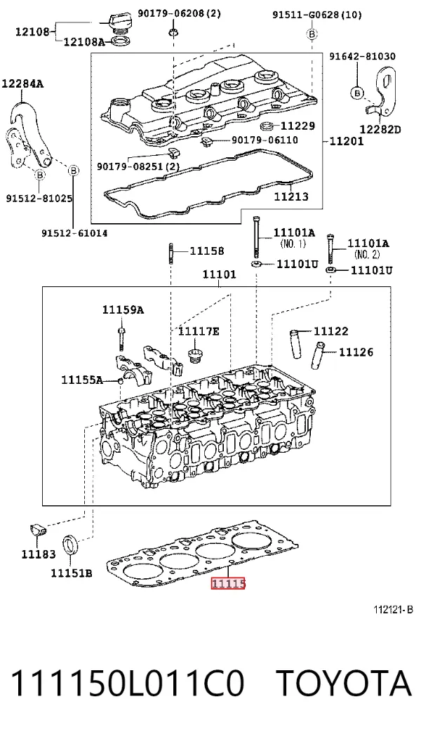 Uszczelka głowicy cylindrów 111150L011C0 Toyota