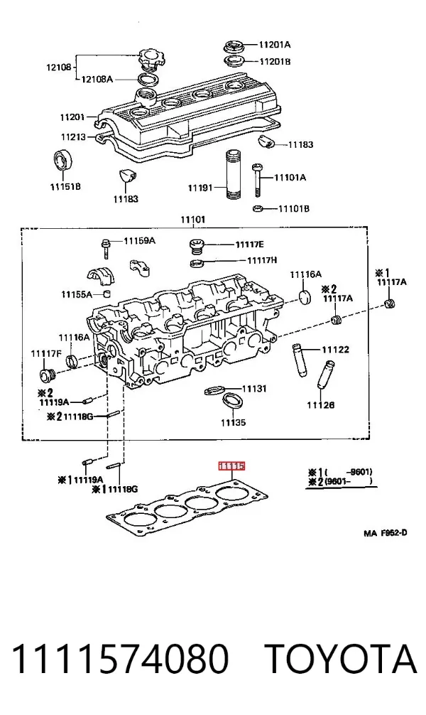 Uszczelka głowicy cylindrów Toyota Camry IV