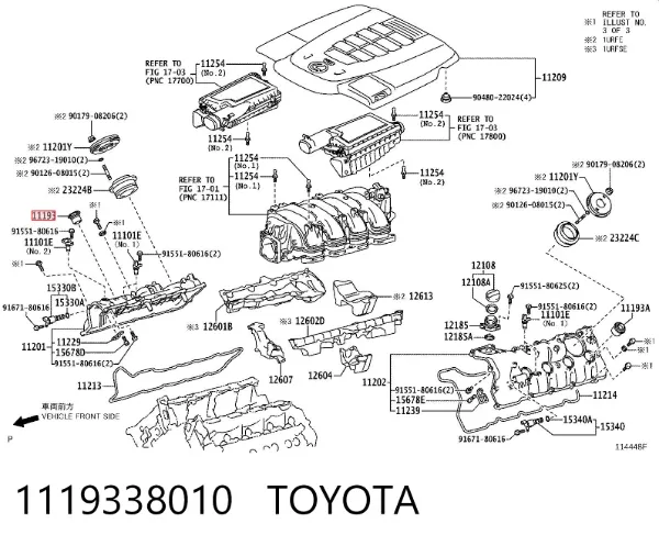 Pierścień uszczelniający gniazda świecy 1119338010 Toyota