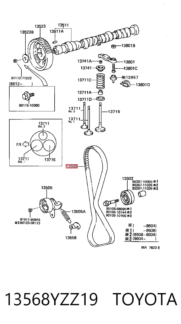 Pasek rozrządu 13568YZZ19 Toyota