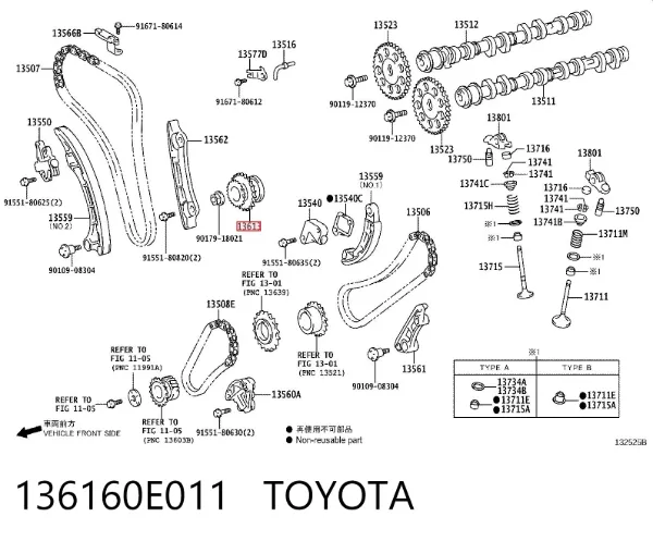 136160E011 Toyota