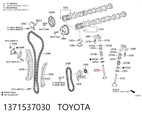 Zawór wydechowy 1371537030 Toyota