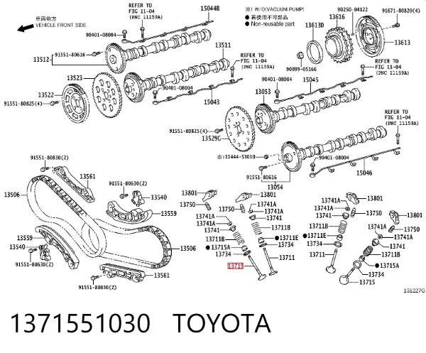 Zawór wydechowy 1371551030 Toyota