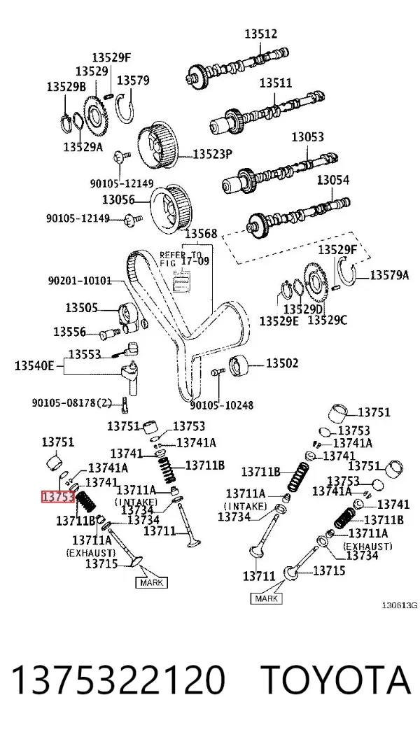 Podkładka regulacyjna 1375322120 Toyota