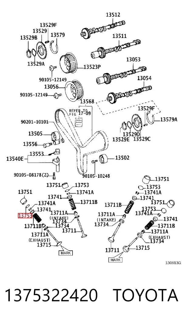 Podkładka regulacyjna 1375322420 Toyota