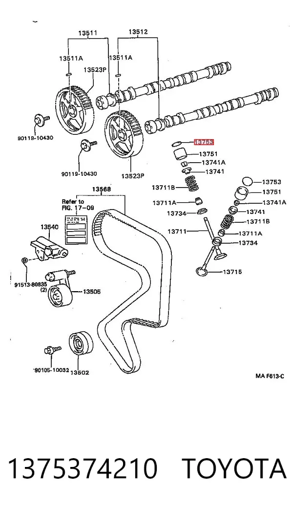 Podkładka regulacyjna 1375374210 Toyota