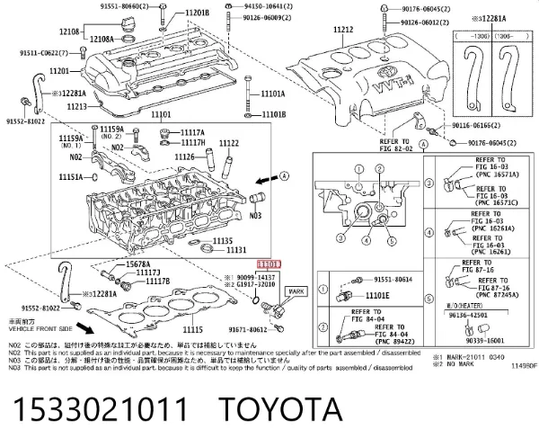 Regulator faz rozrządu 1533021011 Toyota
