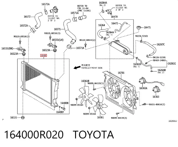Chłodnica silnika 164000R020 Toyota
