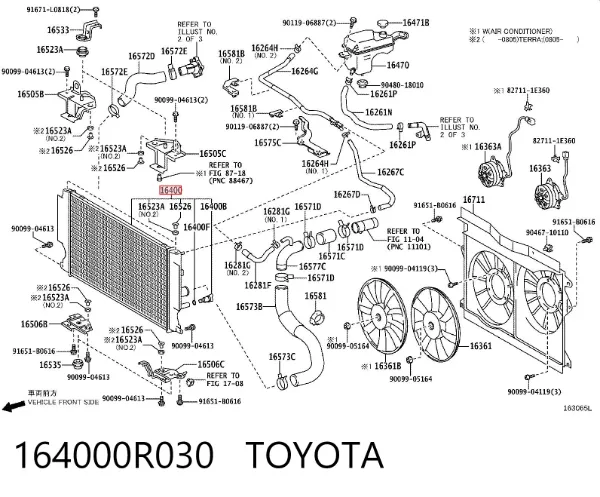Chłodnica silnika 164000R030 Toyota