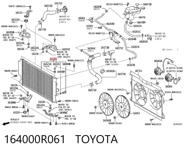 Chłodnica silnika 164000R061 Toyota