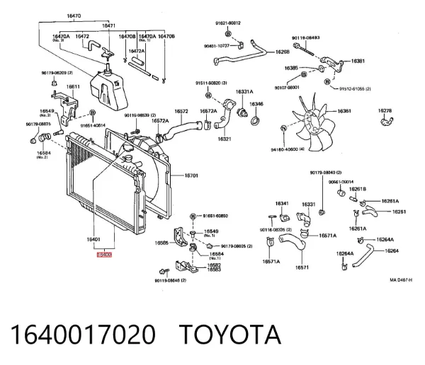 Chłodnica silnika Toyota Land Cruiser 80