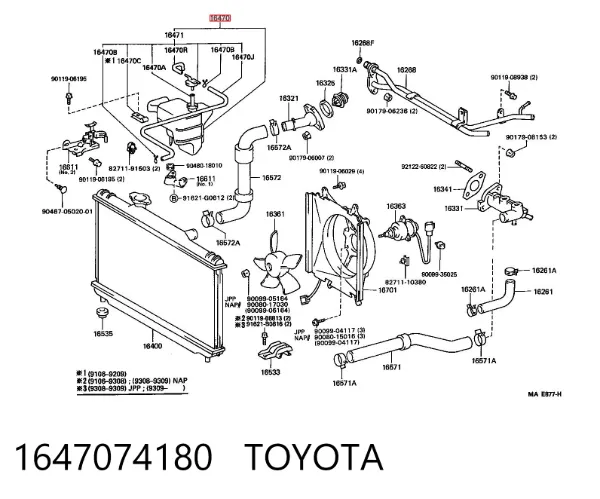 Zbiorniczek wyrównawczy układu chłodzenia Toyota Camry III