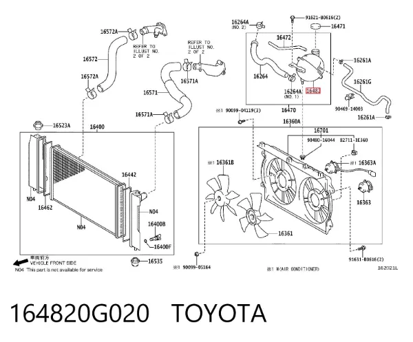 Zbiorniczek wyrównawczy układu chłodzenia Toyota Avensis II