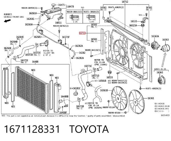 Dyfuzor chłodnicy 1671128331 Toyota