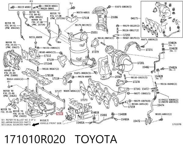 Kolektor ssący 171010R020 Toyota