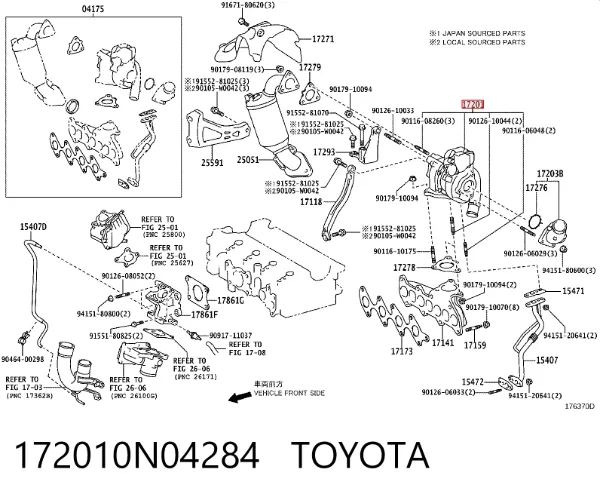 Turbina 172010N04284 Toyota