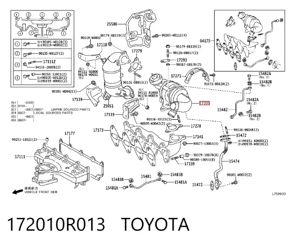 Turbina 172010R013 Toyota