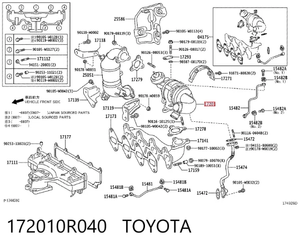 Turbina 172010R040 Toyota