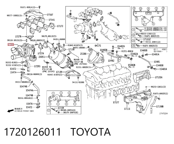 Turbina 1720126011 Toyota