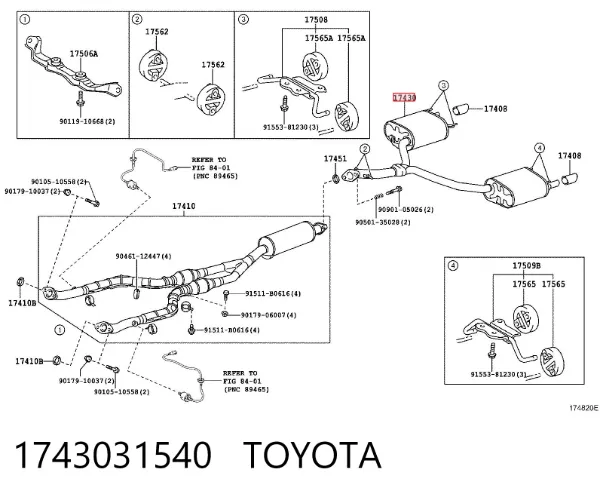 Tłumik, tylna część Lexus GS S19