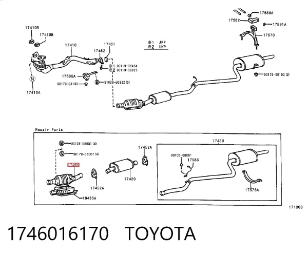 Konwerter-katalizator Toyota Corolla E11