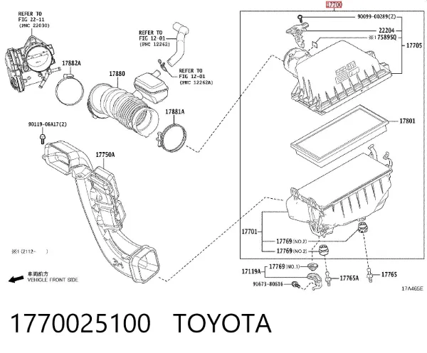 Obudowa filtra powietrza Toyota RAV4 V