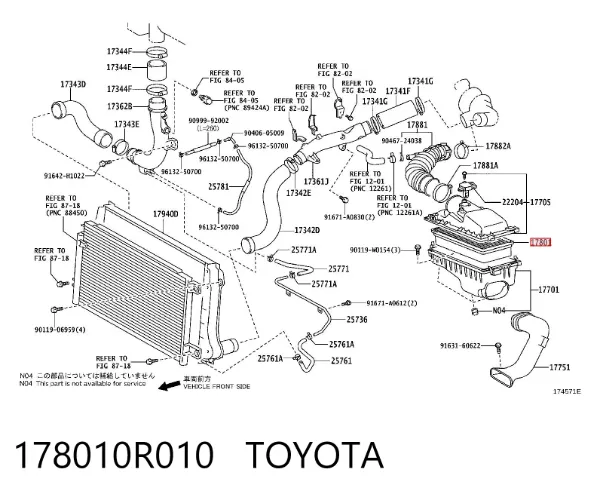 Filtr powietrza 178010R010 Toyota