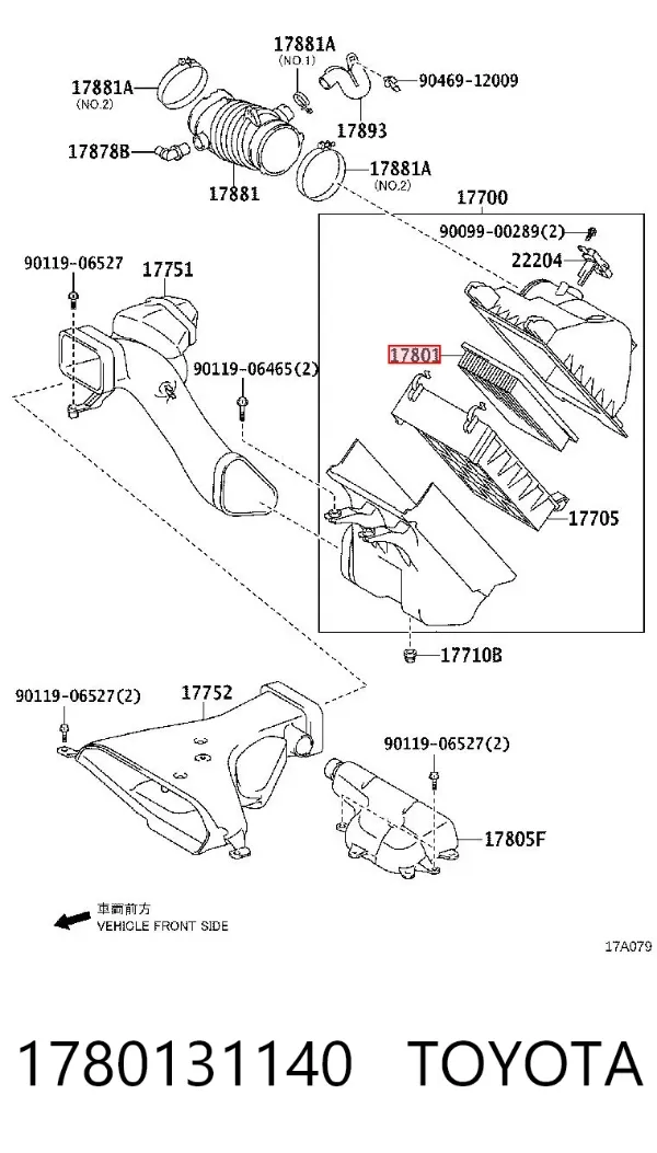 Filtr powietrza 1780131140 Toyota