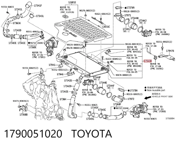 Chłodnica intercoolera 1790051020 Toyota