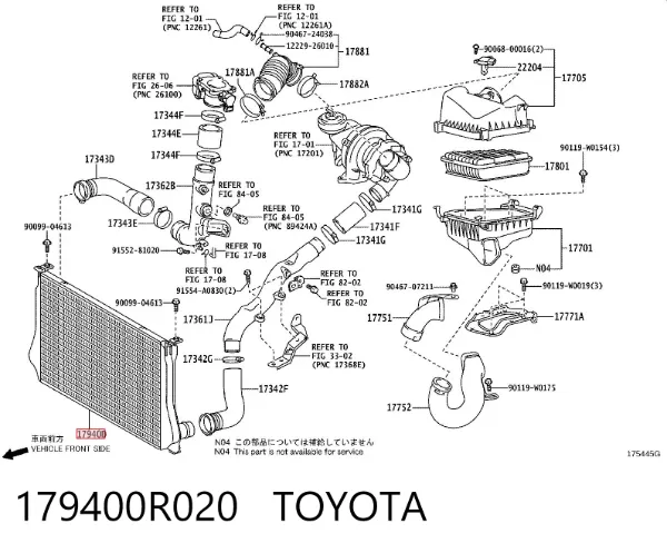 Chłodnica intercoolera 179400R020 Toyota