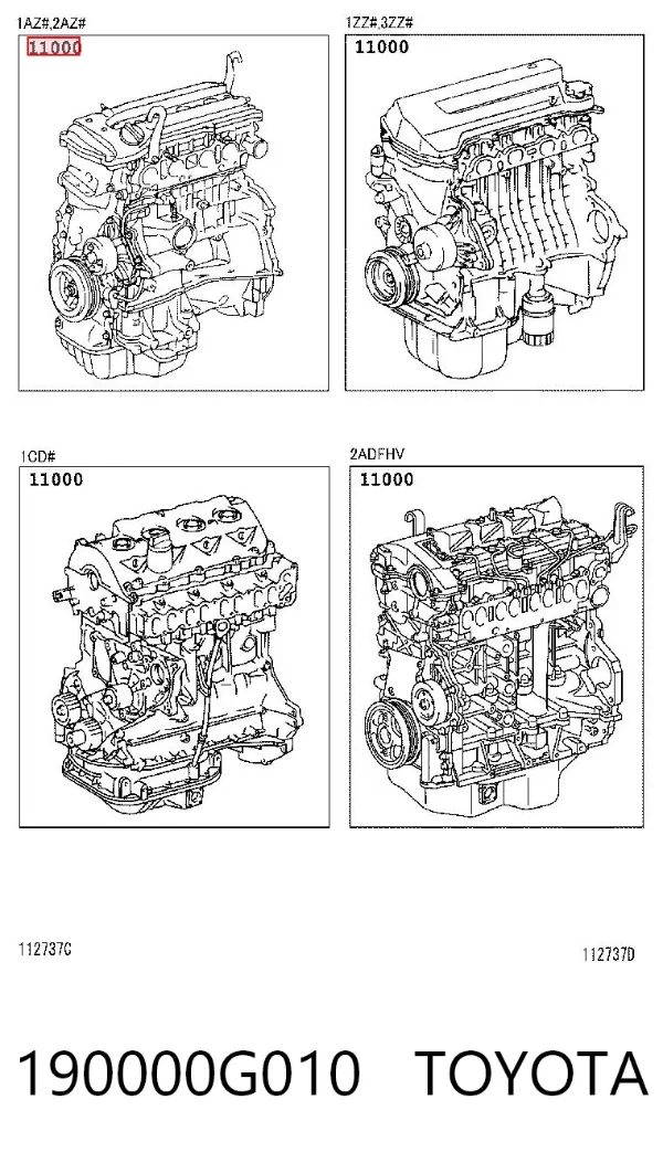 Silnik w komplecie 190000G010 Toyota