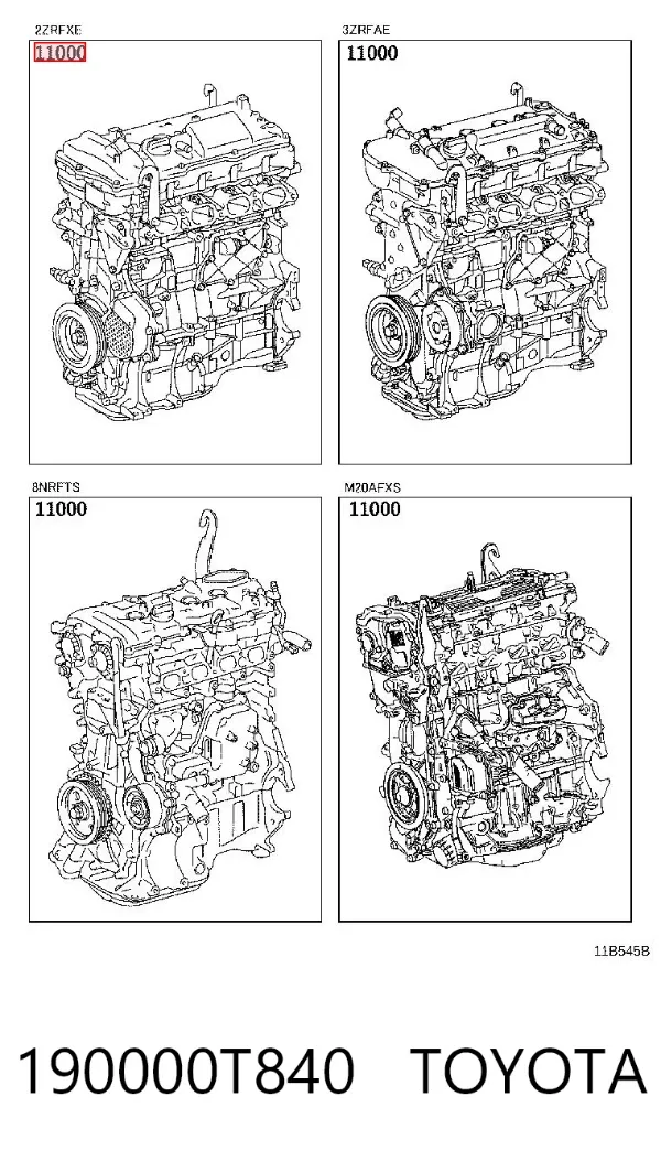 Silnik w komplecie 190000T840 Toyota
