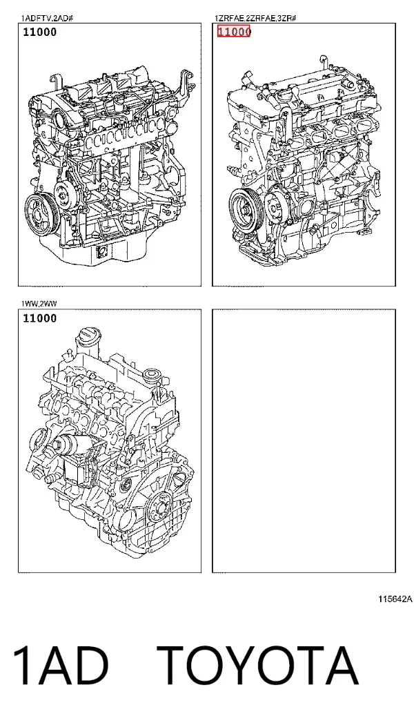 Silnik w komplecie 1AD Toyota