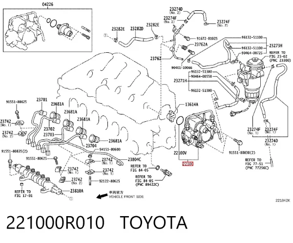 Pompa wtryskowa wysokiego ciśnienia 221000R010 Toyota