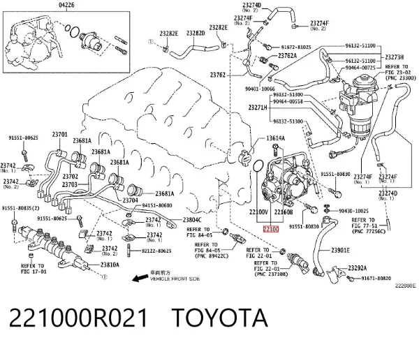 Pompa wtryskowa wysokiego ciśnienia 221000R021 Toyota