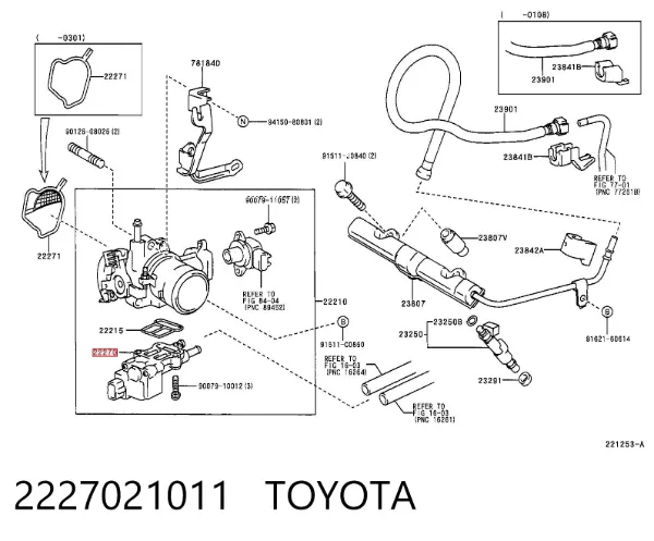 Regulator biegu jałowego 2227021011 Toyota